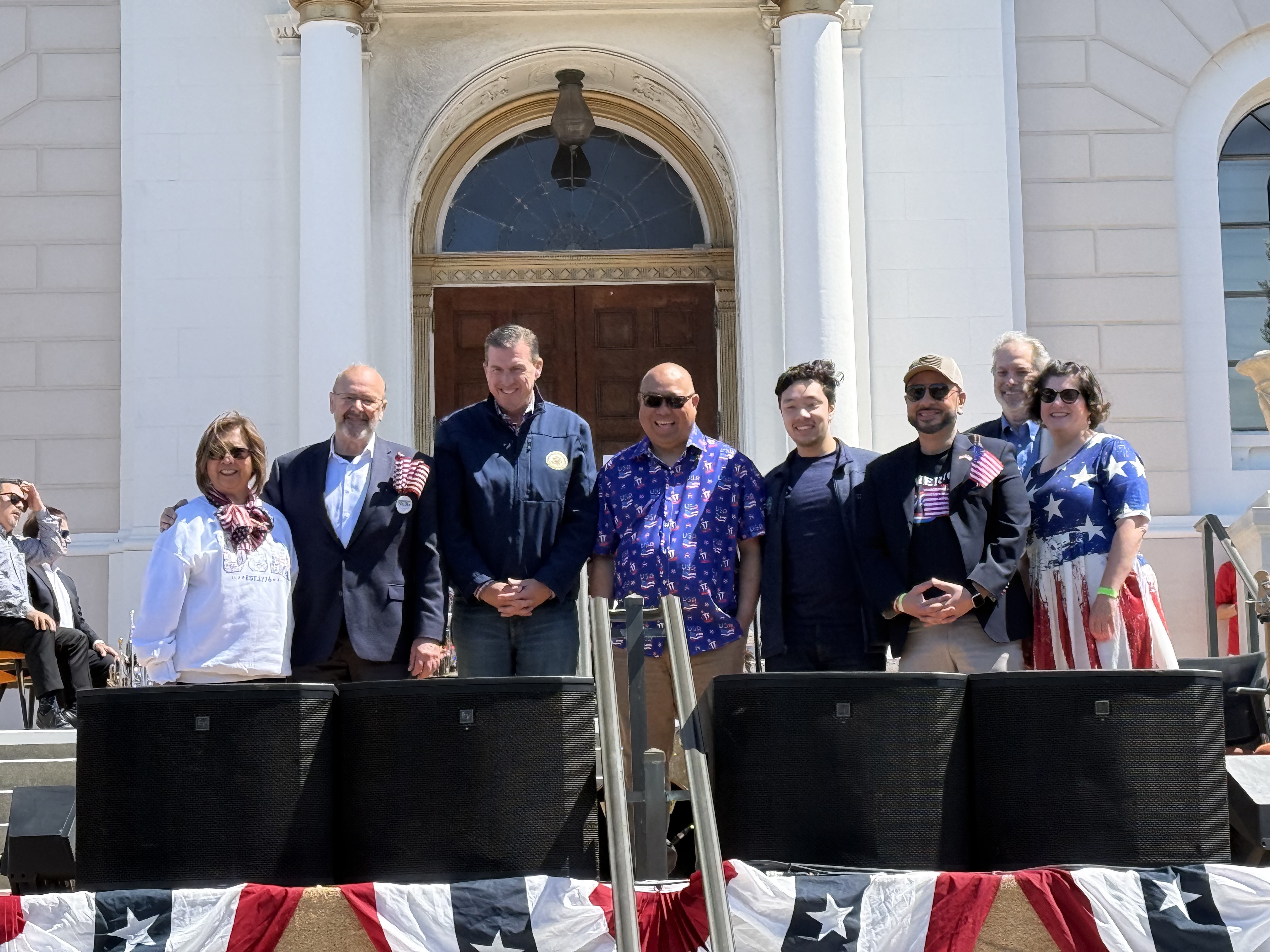 Mark Nagales at a Fourth of July celebration